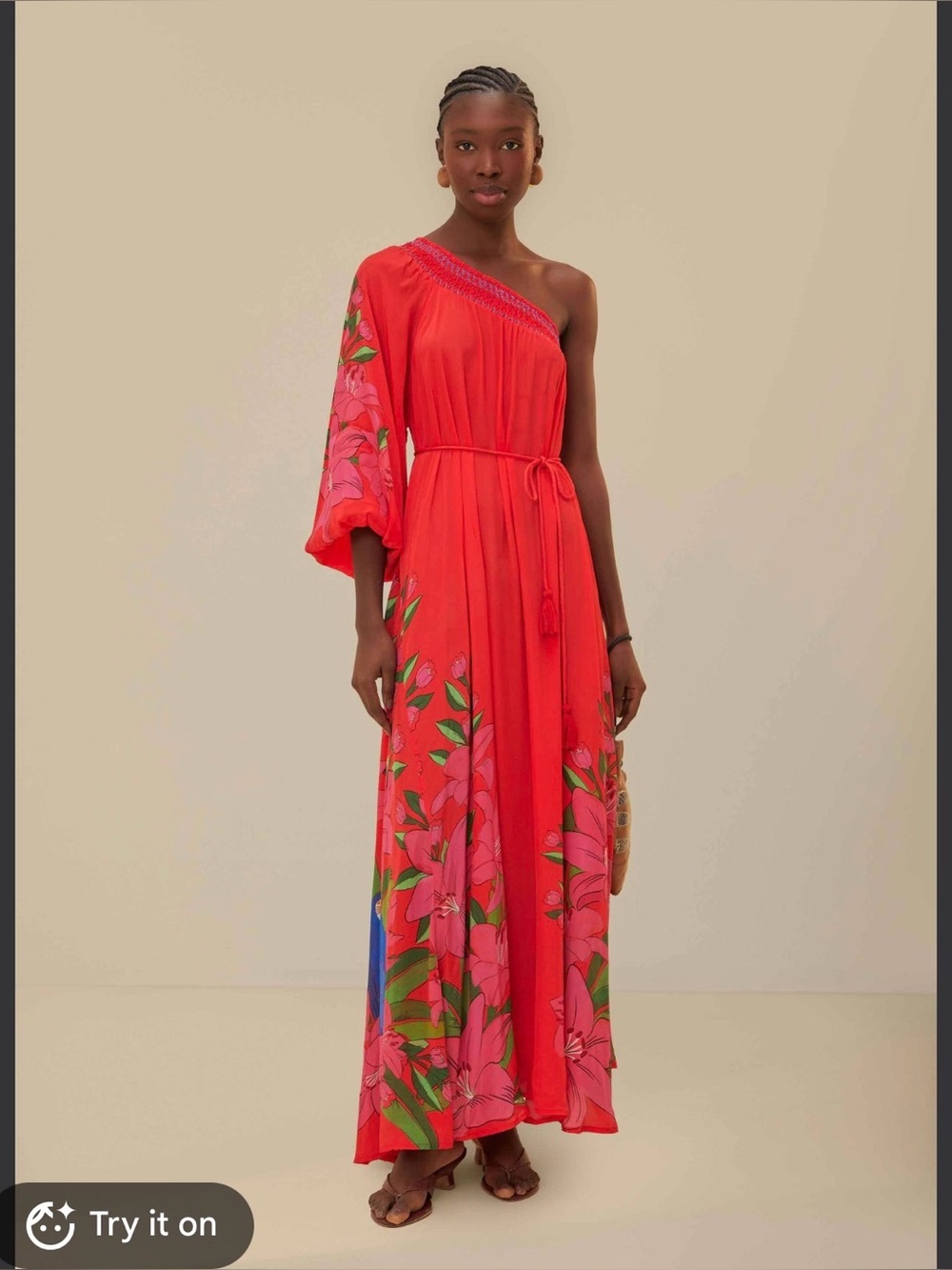 Farm Rio foliage scarf dress - READ